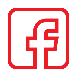 a red facebook logo