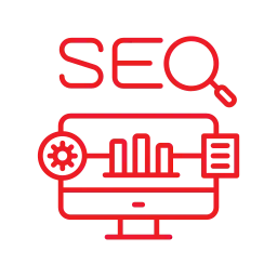 a red neon sign with a black background