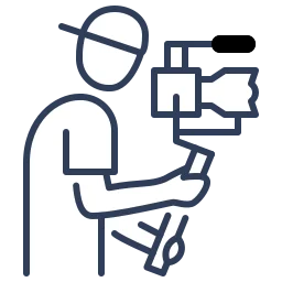 a person holding a camera